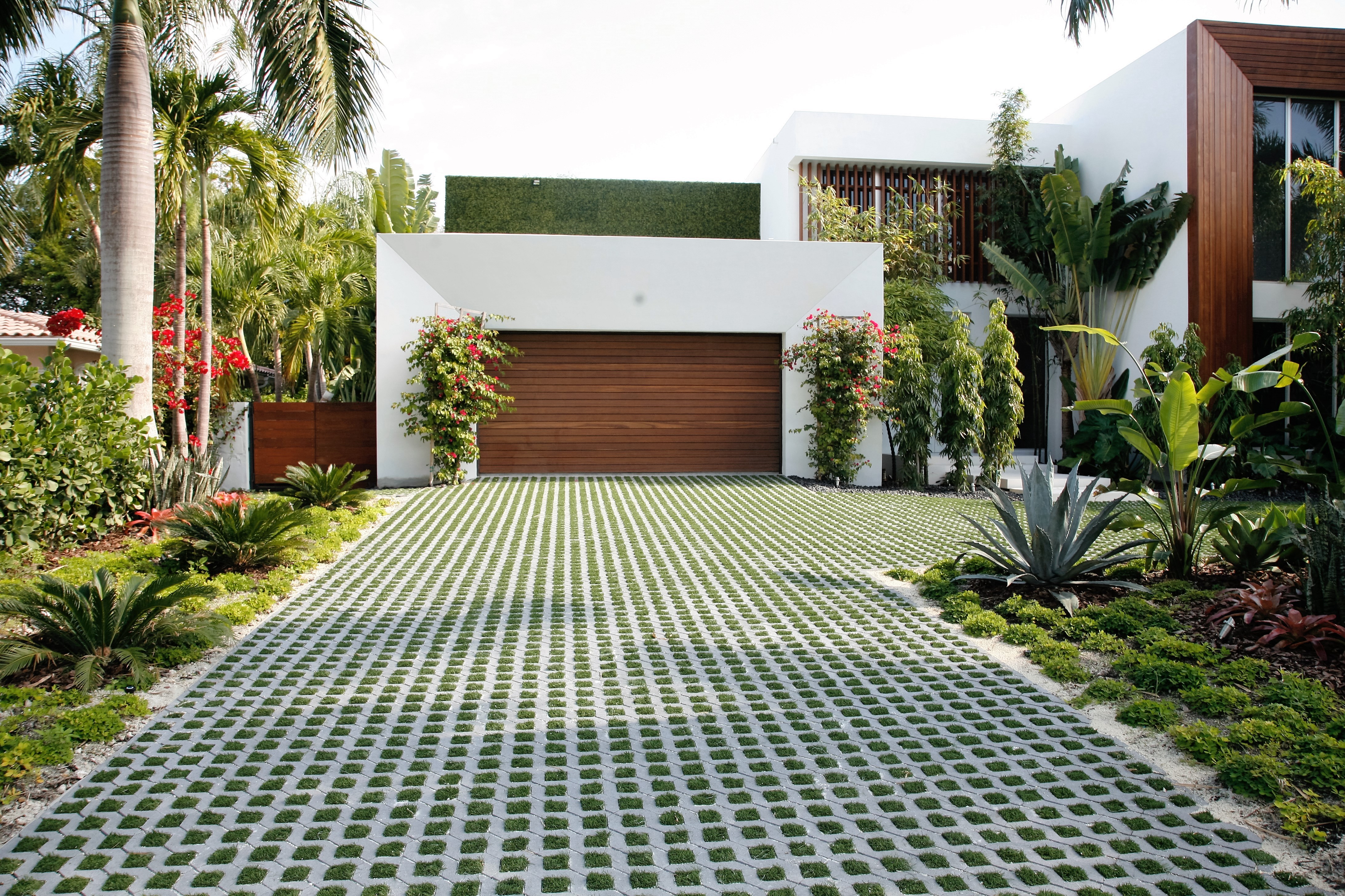 easy grass block driveway with artificial grass block inserts