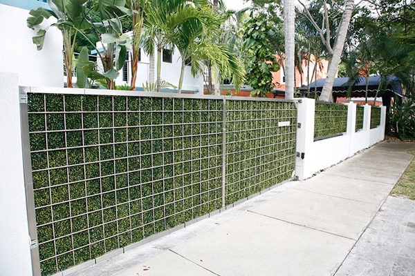artificial ivy wall used privacy screen gate for driveway