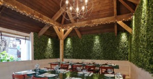 easygrass artificial ivy living wall in restaurant wall in miami
