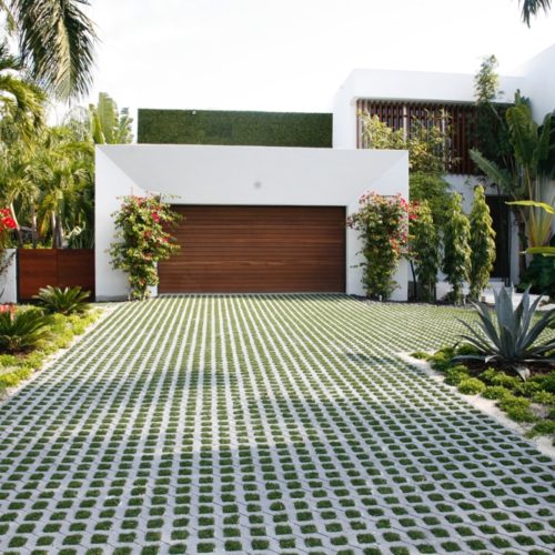 easyblock driveway with concrete block artificial grass inserts