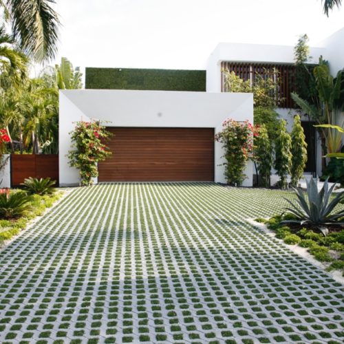 easyblock driveway with concrete block artificial grass inserts