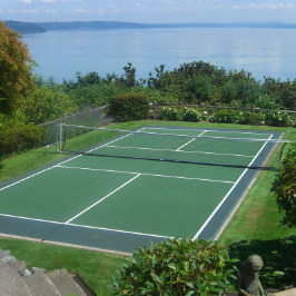 Backyard Pickleball court from VersaCourt